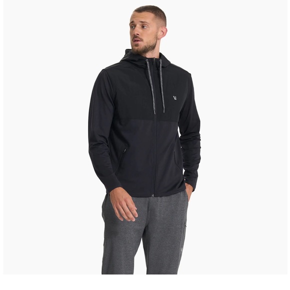 Vuori Shirts Vuori Charcoal Gray Black Zip Up Hoodie Size L Poshmark